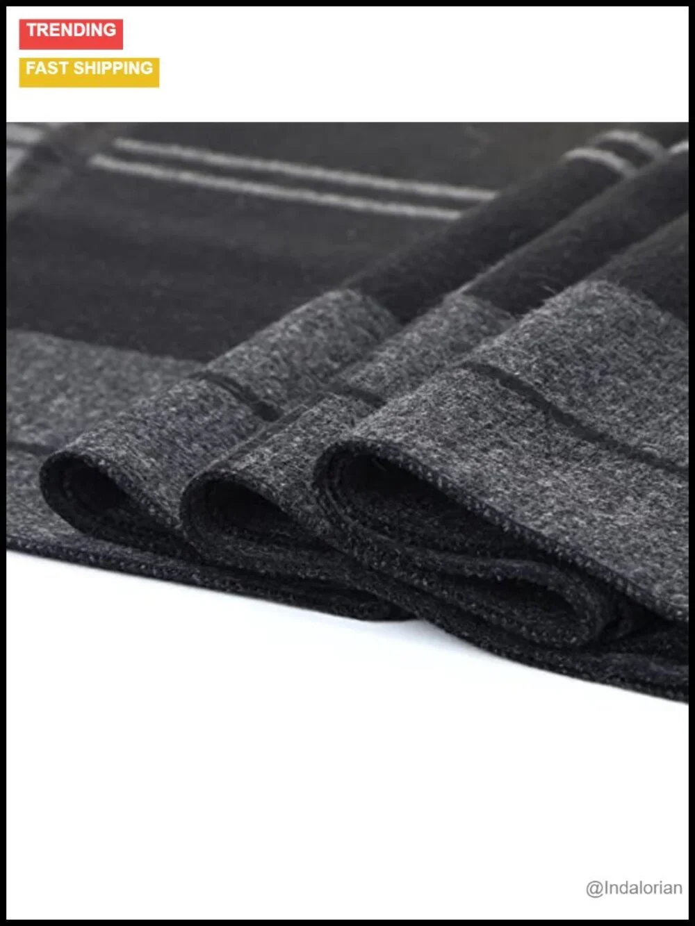 Plaid Tassel Scarf Winter Warm Soft Long Men's Scarf